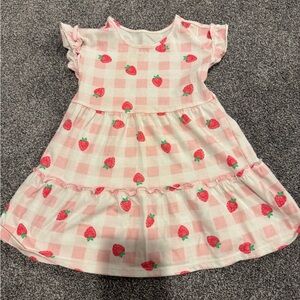 Pink Strawberry Kids Dress
